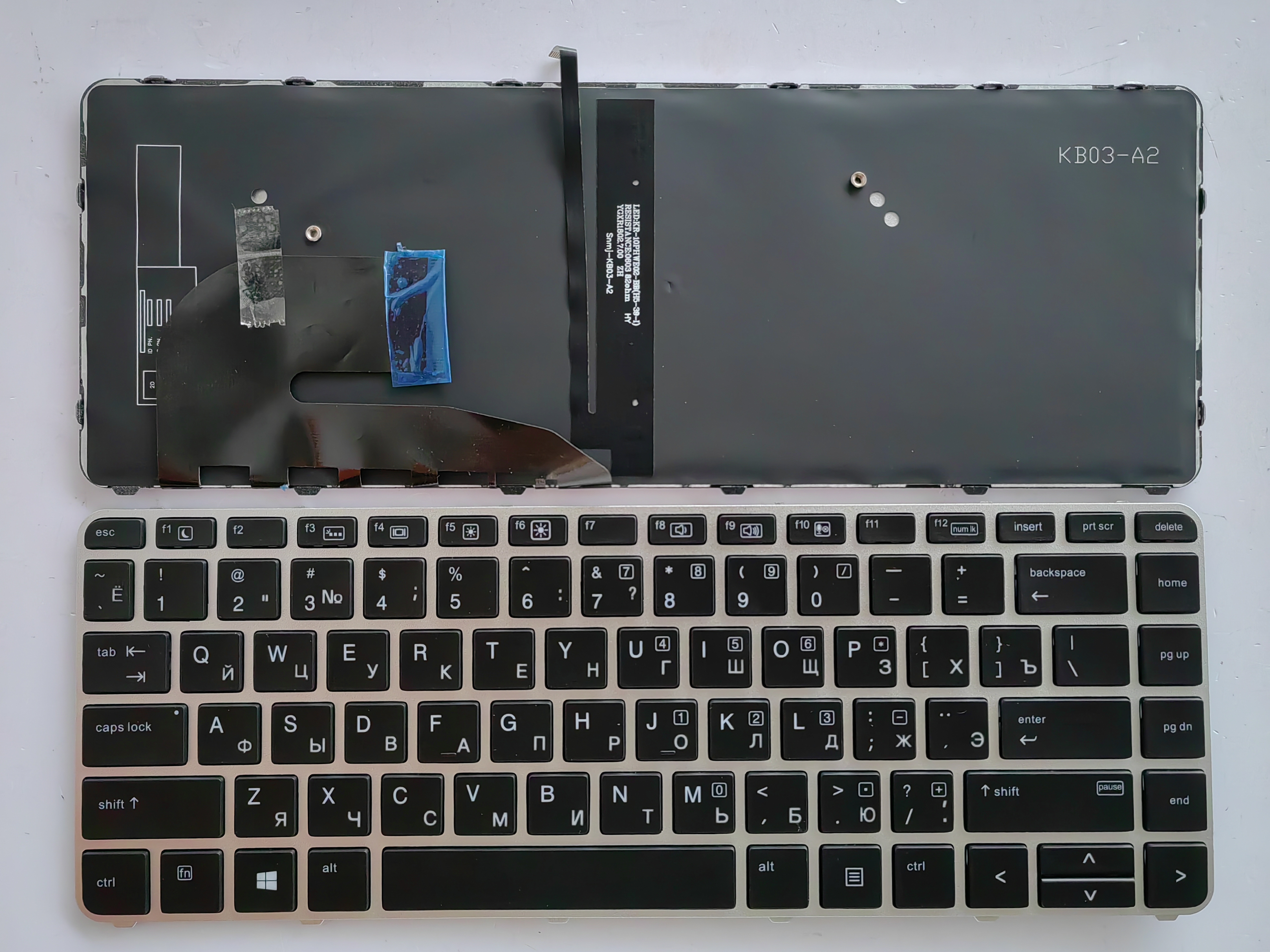 Picture of New Replacement Laptop Keyboard For HP 840G3/745G3/848G3/840G4/745G4/ZBOOK14U G4 SILVER FRAME BLACK Backlit (OEM) RU Layout